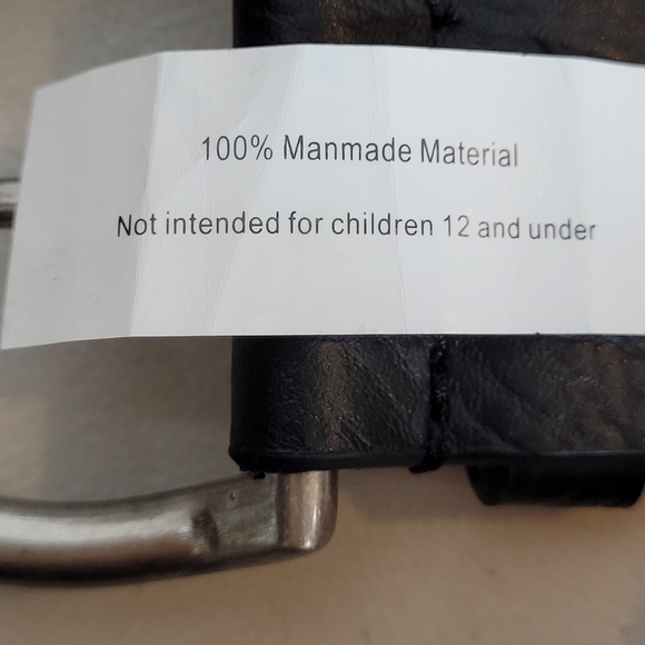 Studded Black Vegan Leather Belt - Women's Medium - Picture 8 of 8